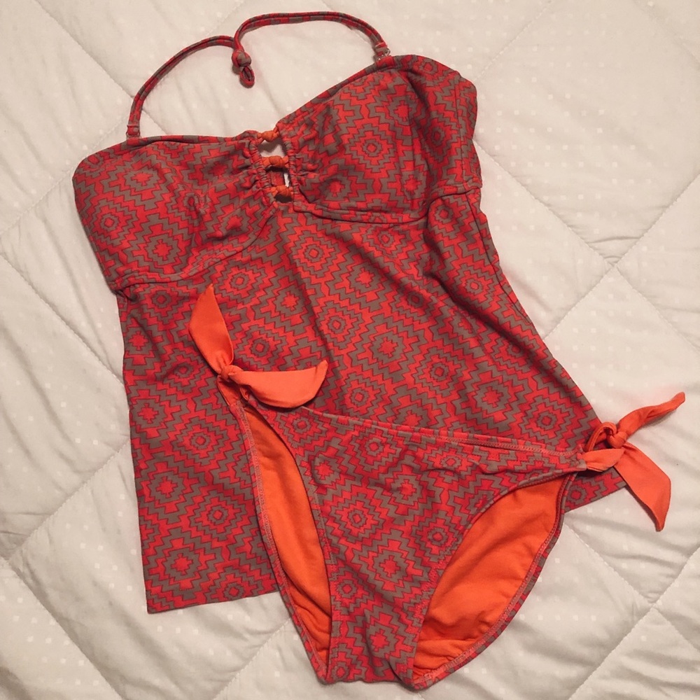Orange Two Piece Tankini
